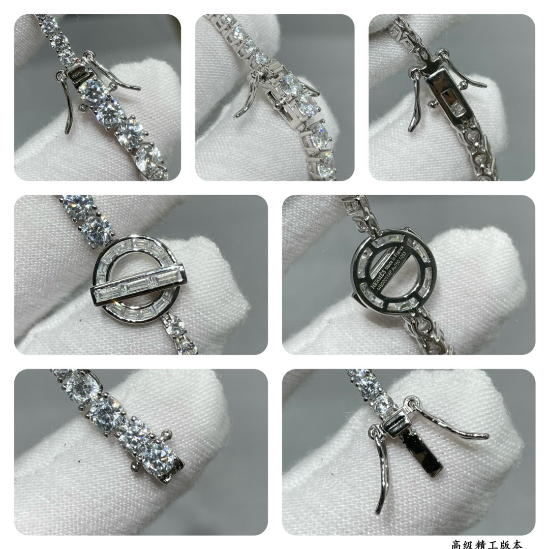 H**mes OT square diamond Bracelet