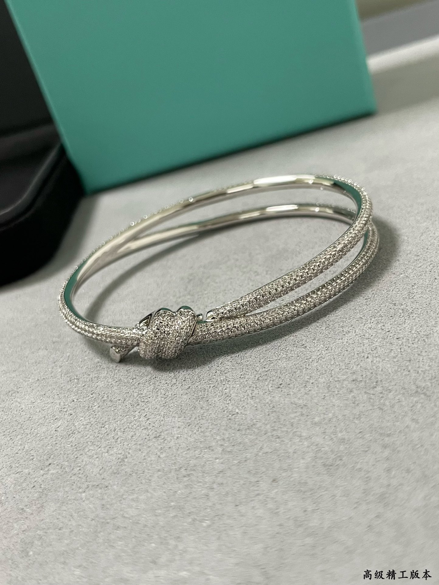 T*f*ny & Co. T Wire Knot Full Diamond Bracelet