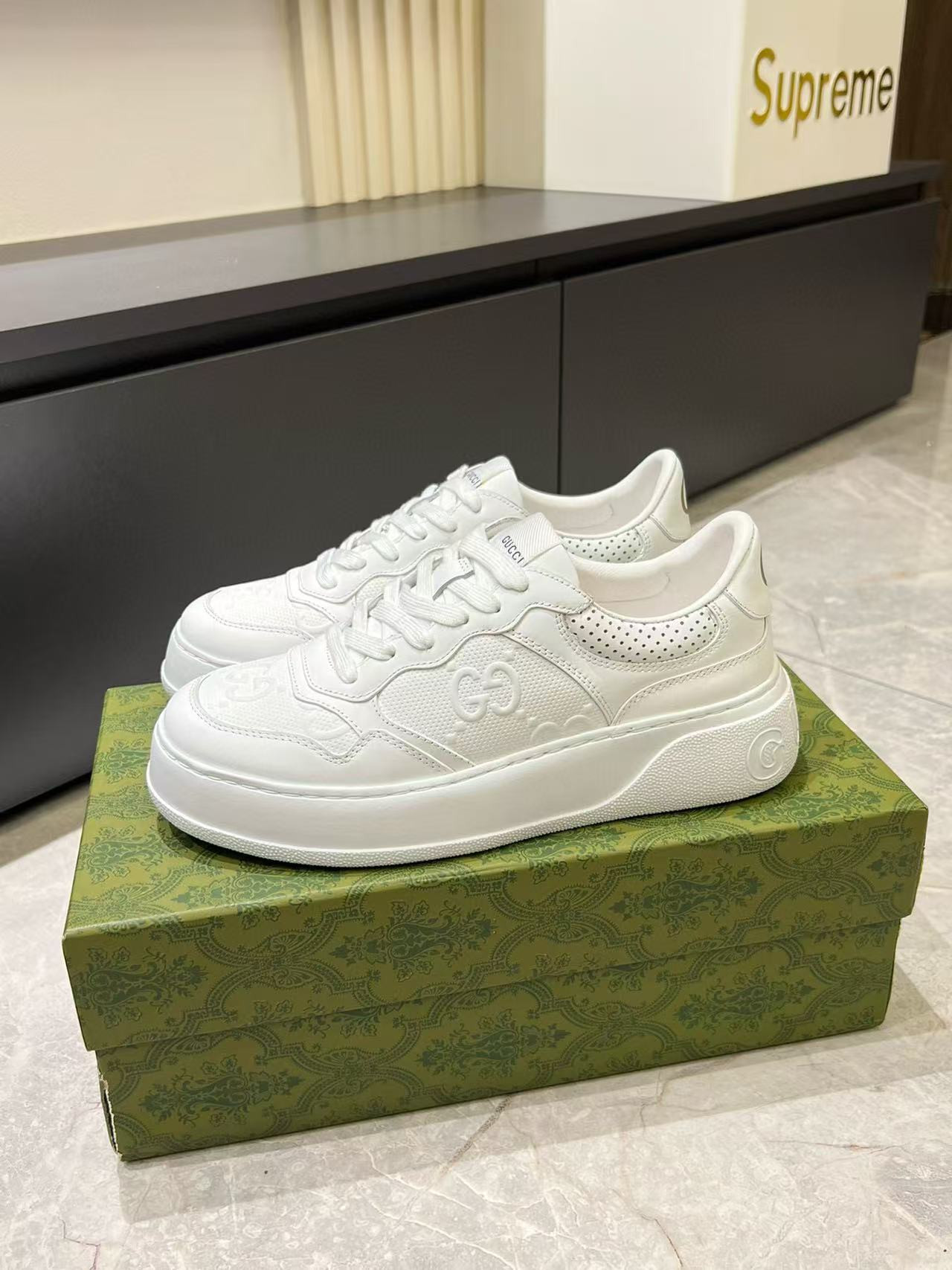 UA G*u*i GG Embossed Sneakers