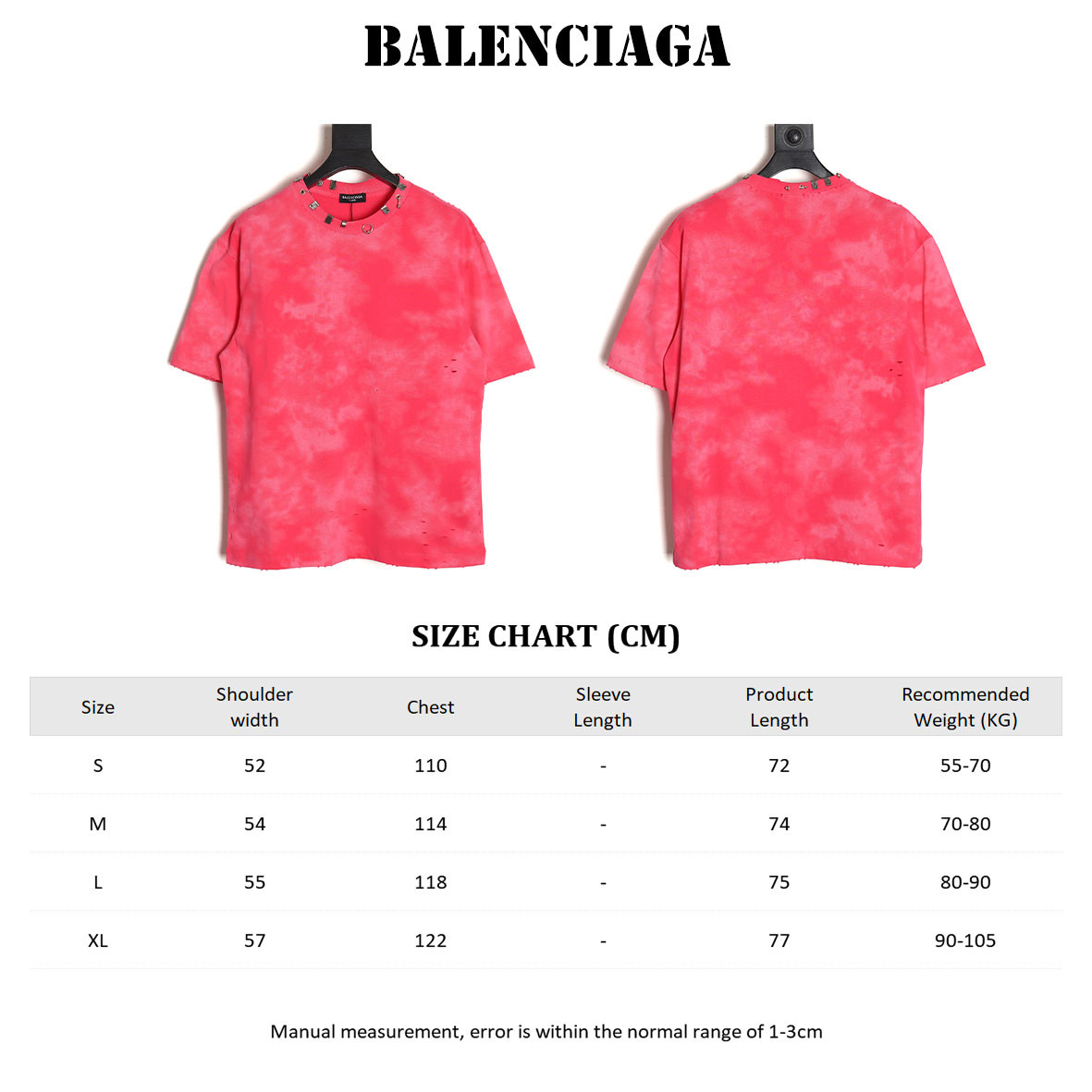 Ba*len*cia*ga 23ss Short-sleeved T-shirt