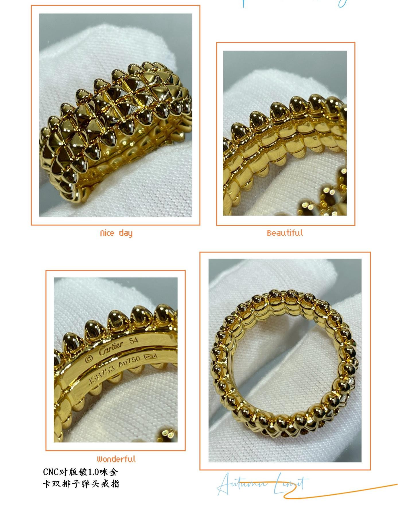 Ca*t*er Double-row bullet head Ring