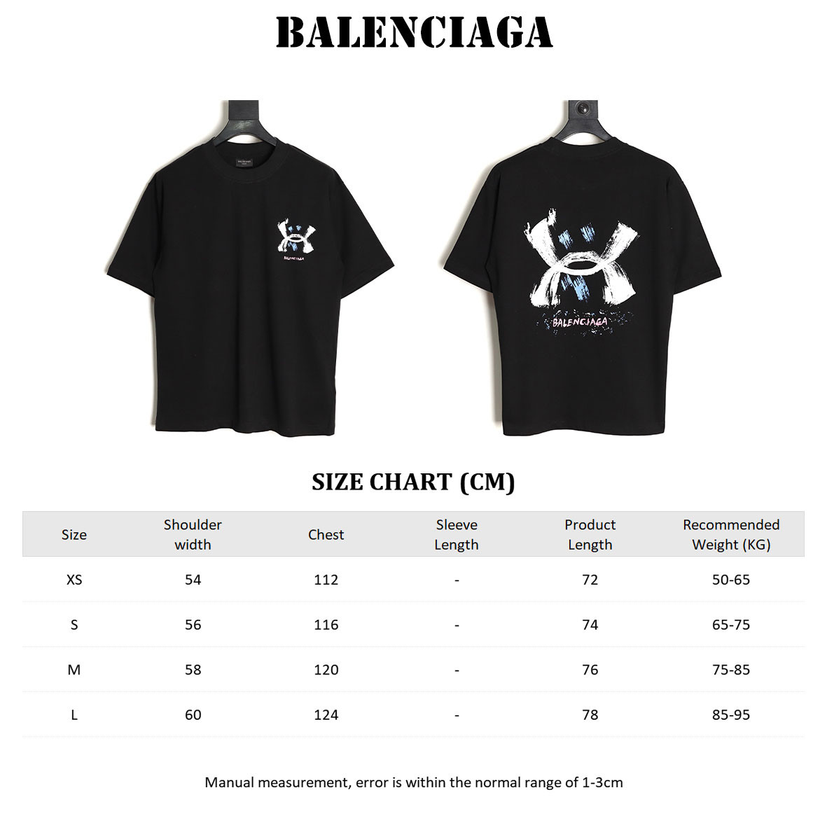 Ba*len*cia*ga 25ss Short-sleeved T-shirt