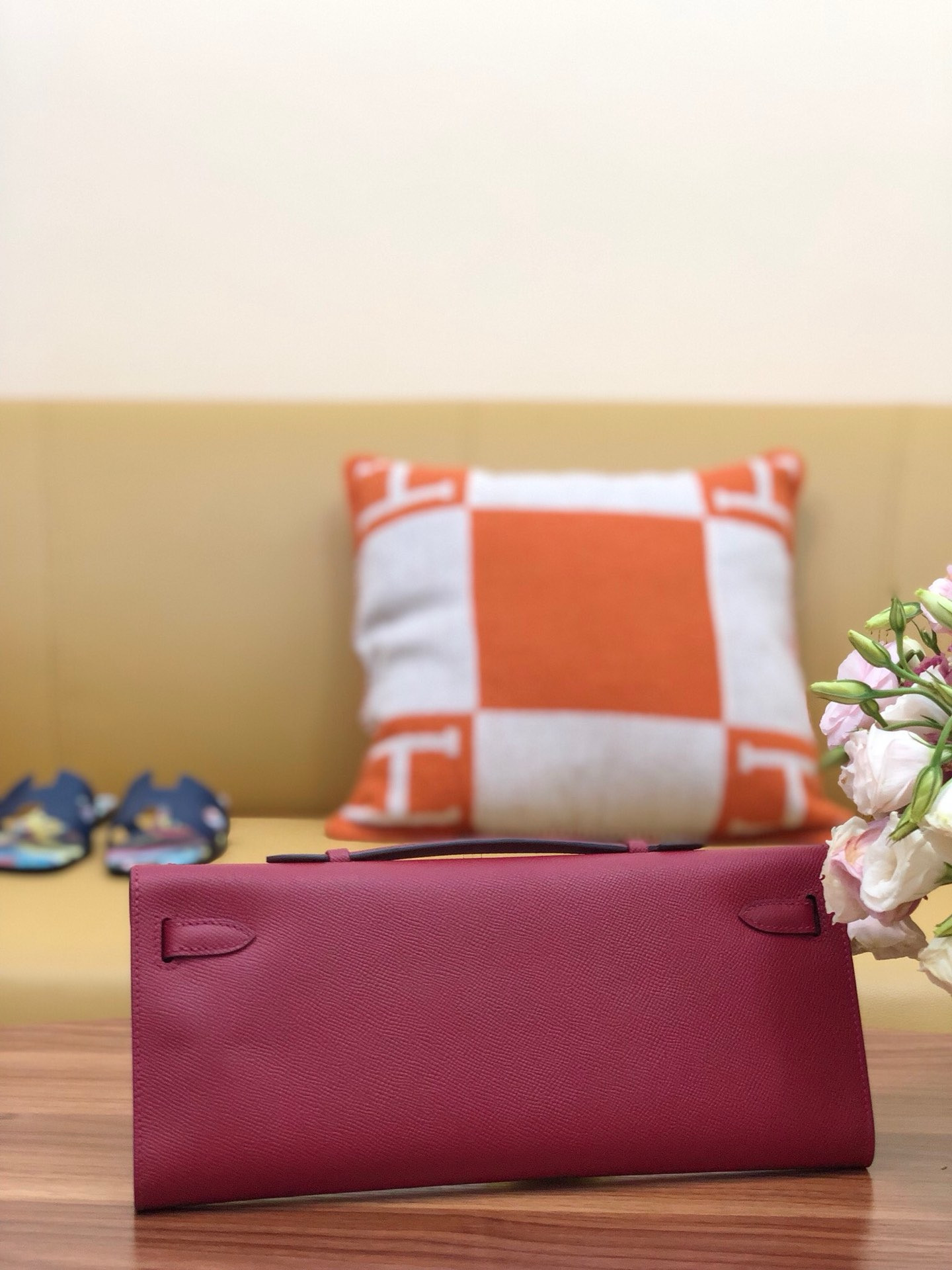 H**mes Kelly Cut 31cm Epsom Leather Silver