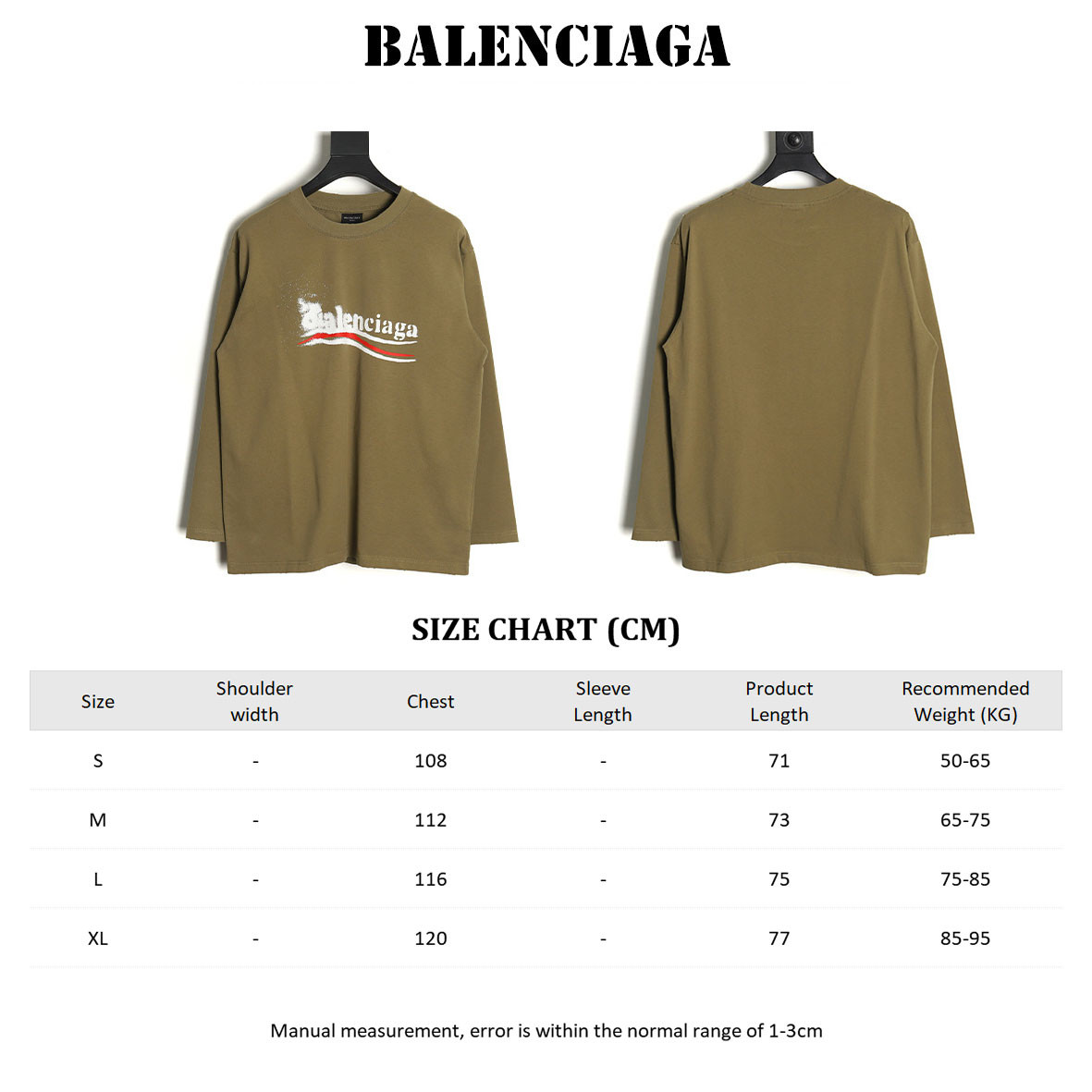 Ba*len*cia*ga 24Fw Long-sleeved T-shirt