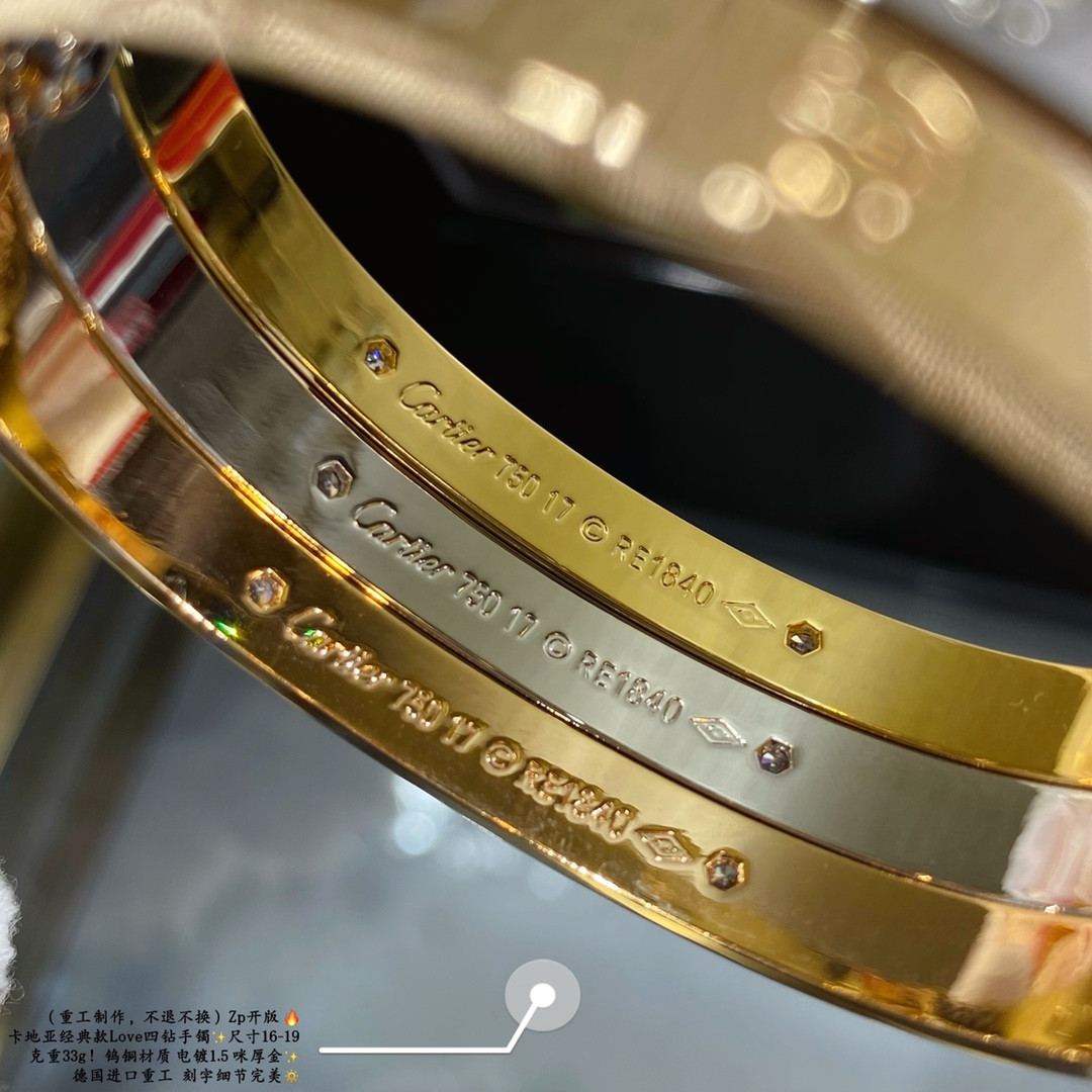 Ca*t*er Love four diamond Bracelet(No returns or exchanges accepted)