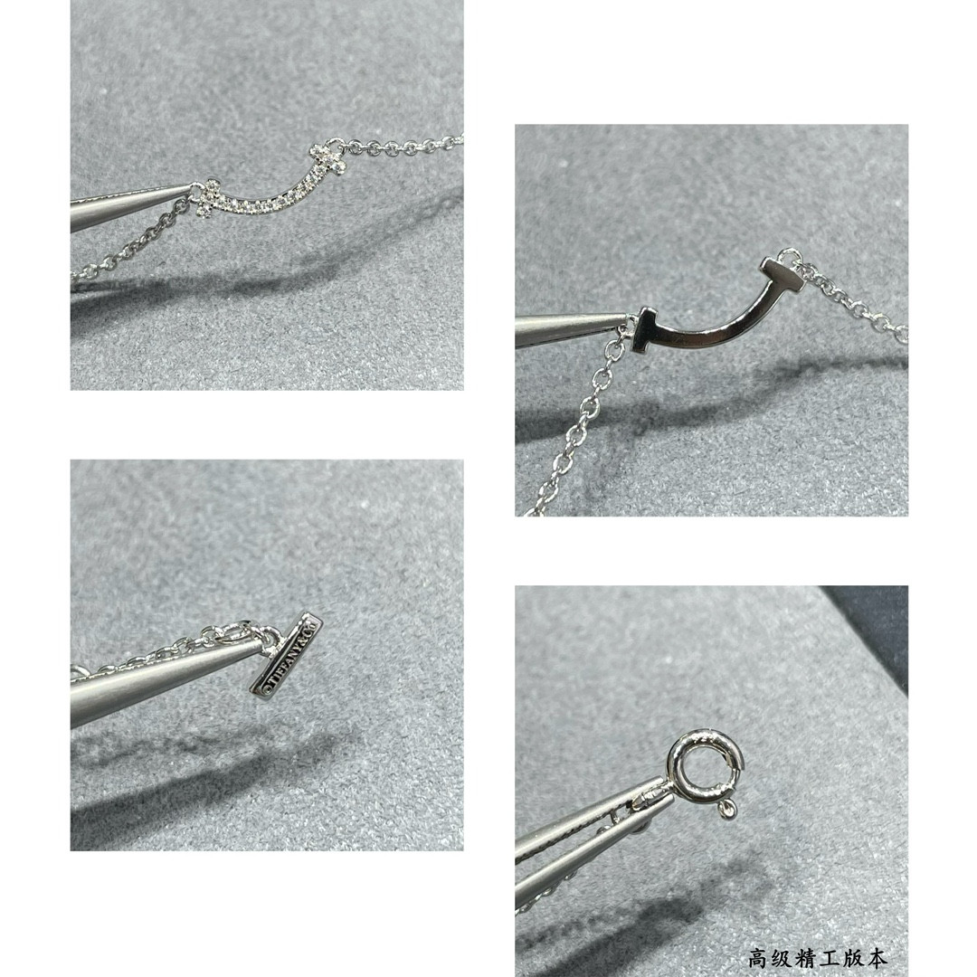T*f*ny & Co. Mini Smile Diamond Pendant Bracelet