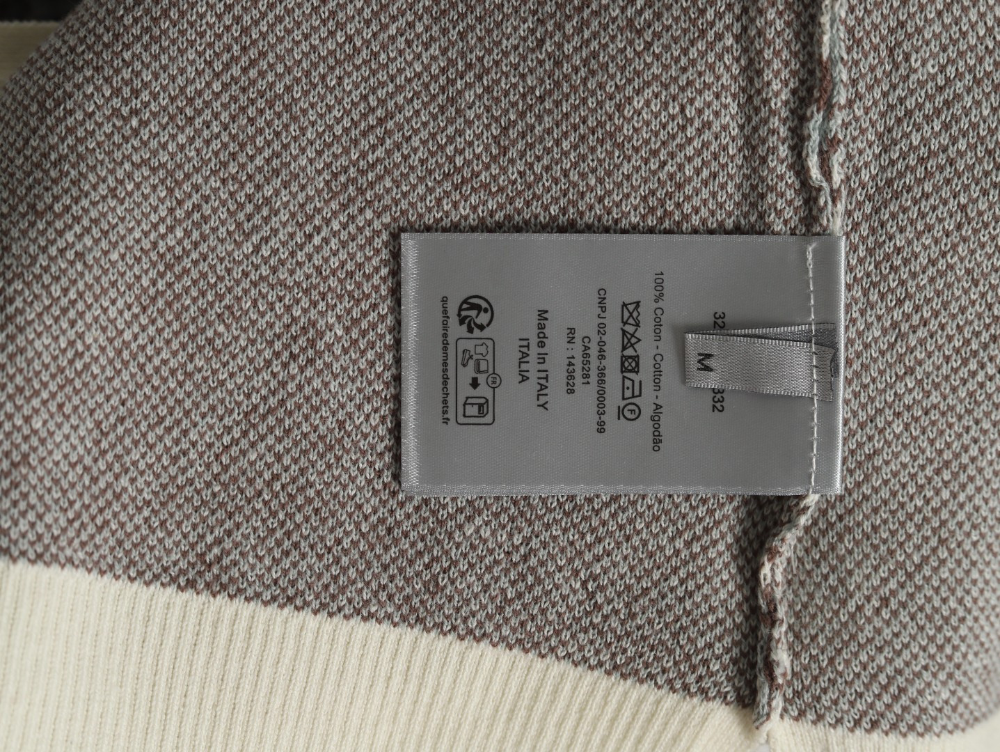 D*0r knitting Short-sleeved Polo shirt