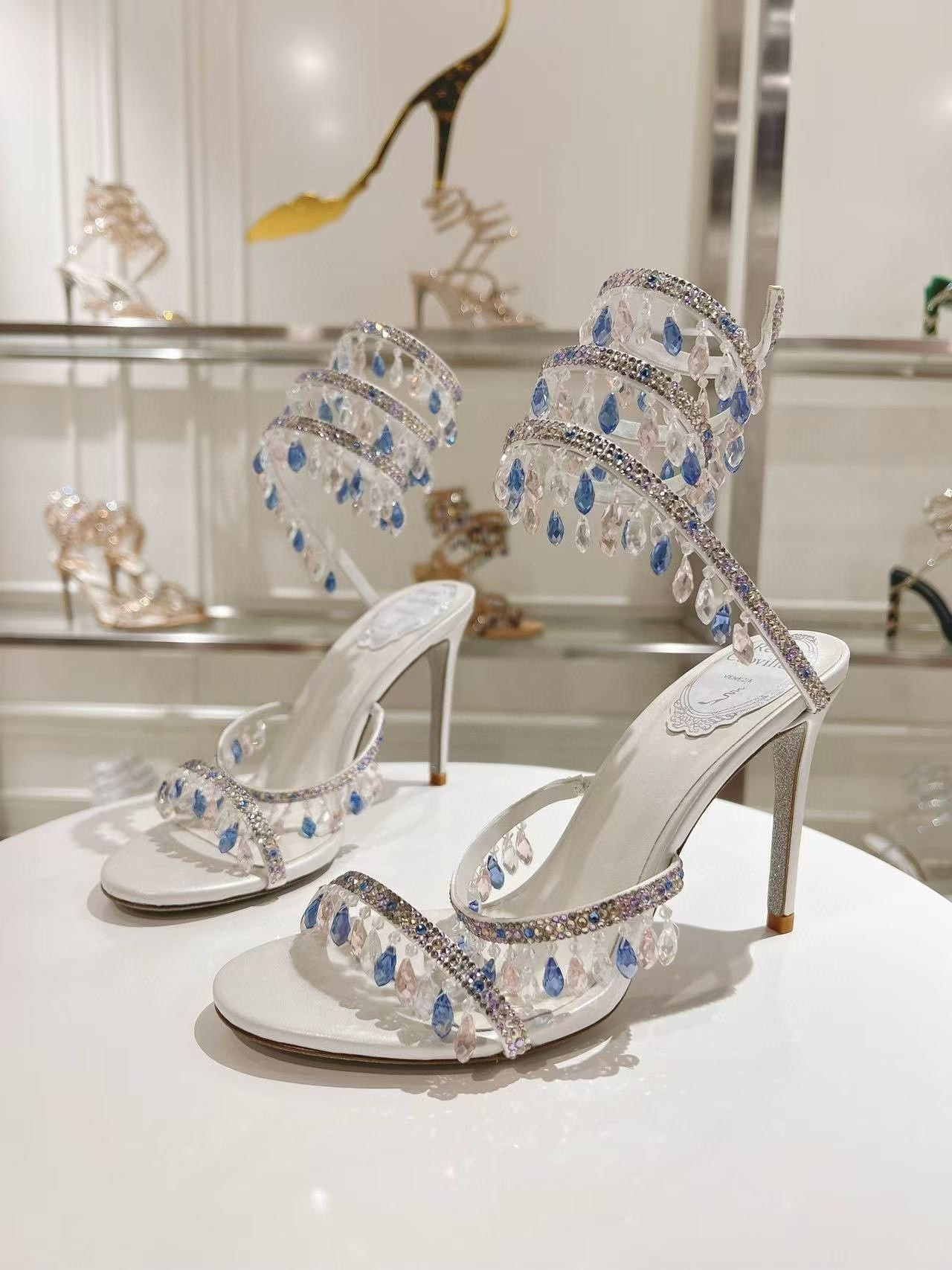 UA RENÉ CAOVILLA CHANDELIER SANDAL 95mm