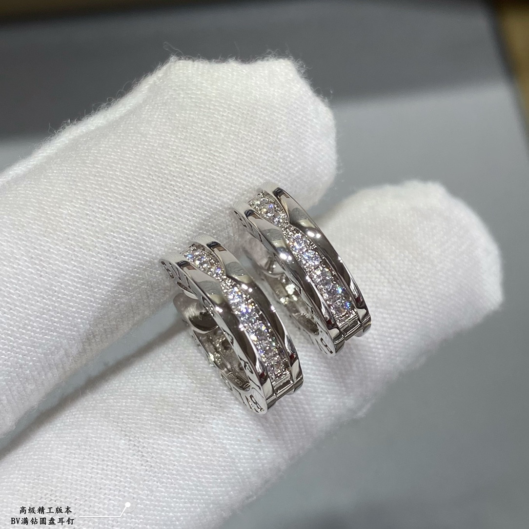 B*l*ai Disc full of diamonds Earrings