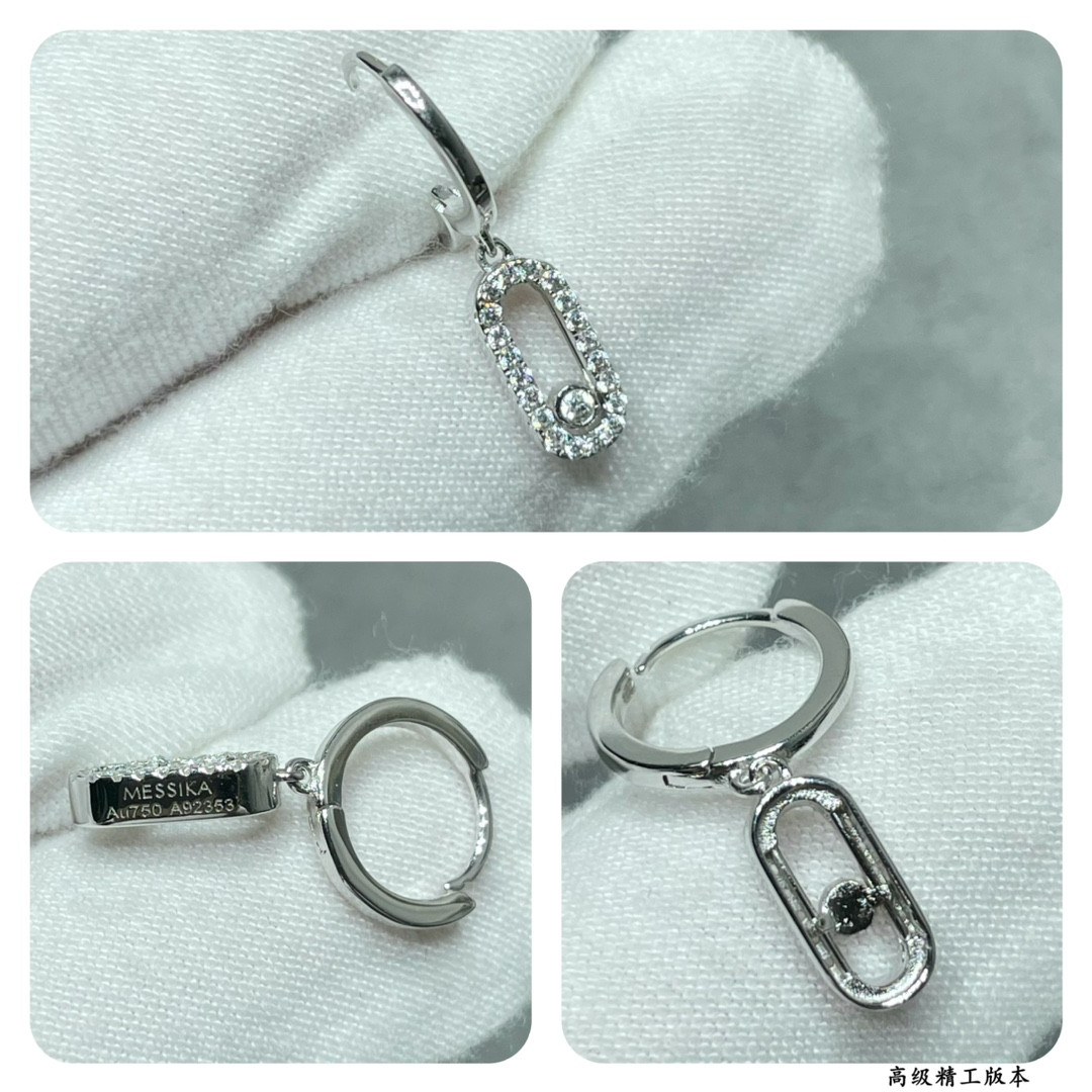 Messika Single Diamond Hoop Earrings