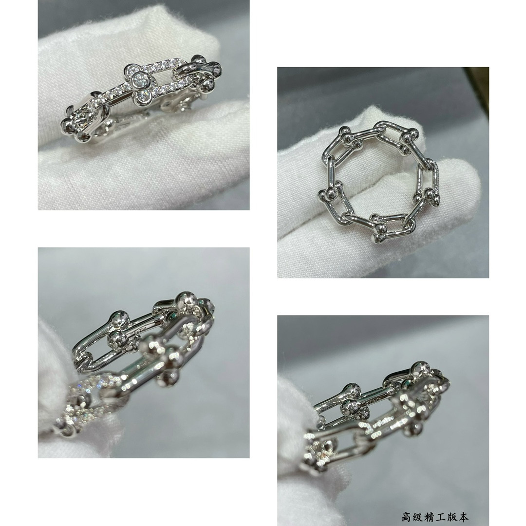 T*f*ny & Co. U-Link Chain With diamond Ring