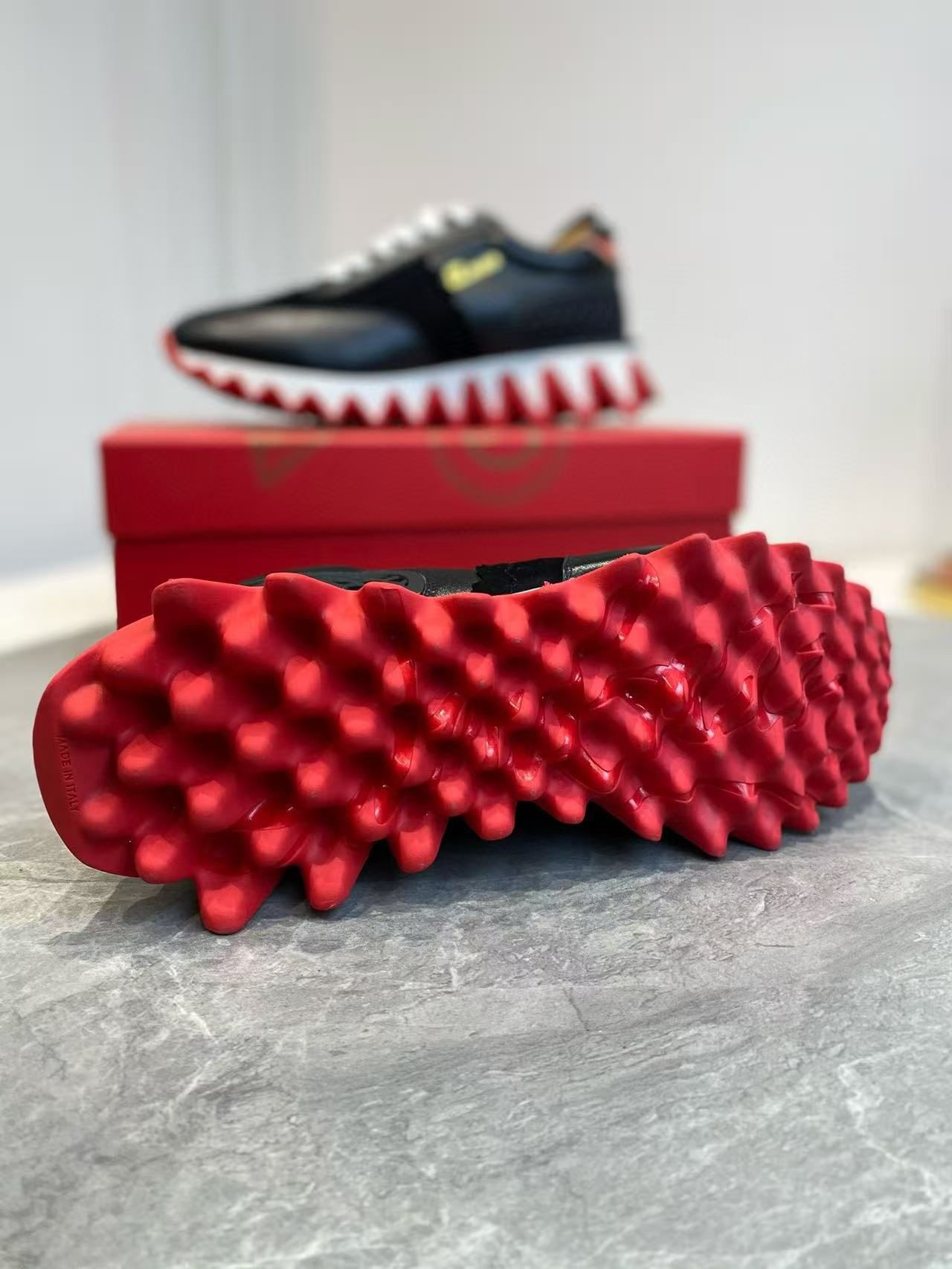 UA Ch**an Louboutin Loubishark Sneaker