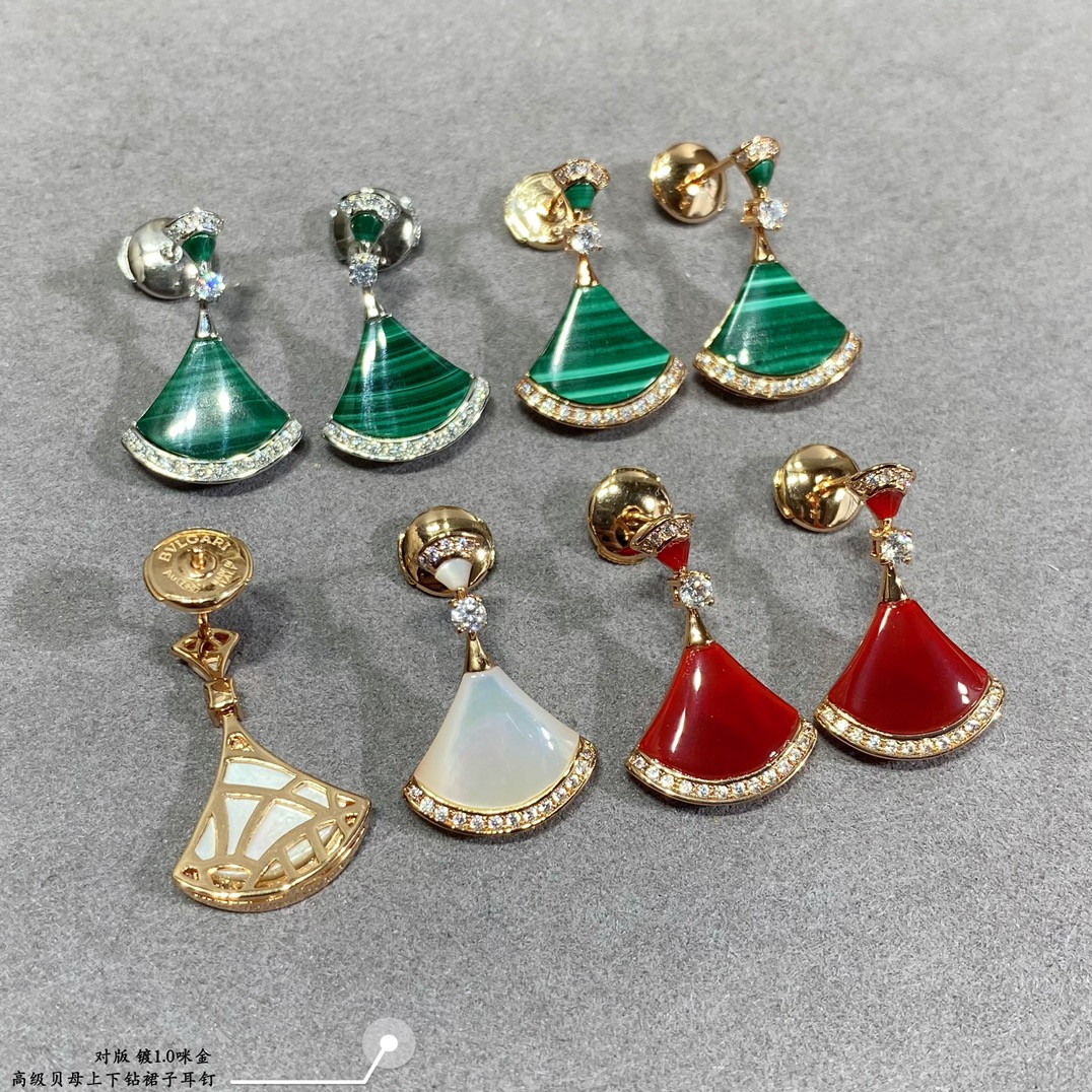 B*l*ai Scalloped skirt with diamonds Earrings