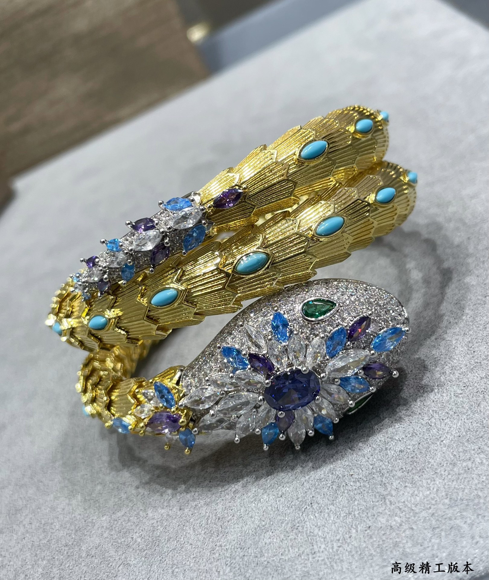 B*l*ai Blue Diamond Princess Snake Bracelet