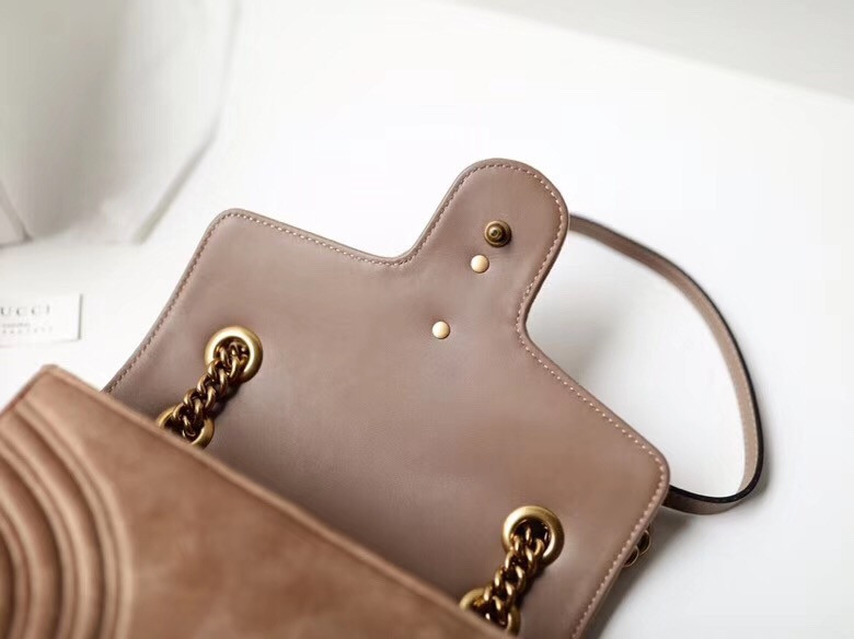 G*u*i GG Marmont Small Velvet Shoulder Bag