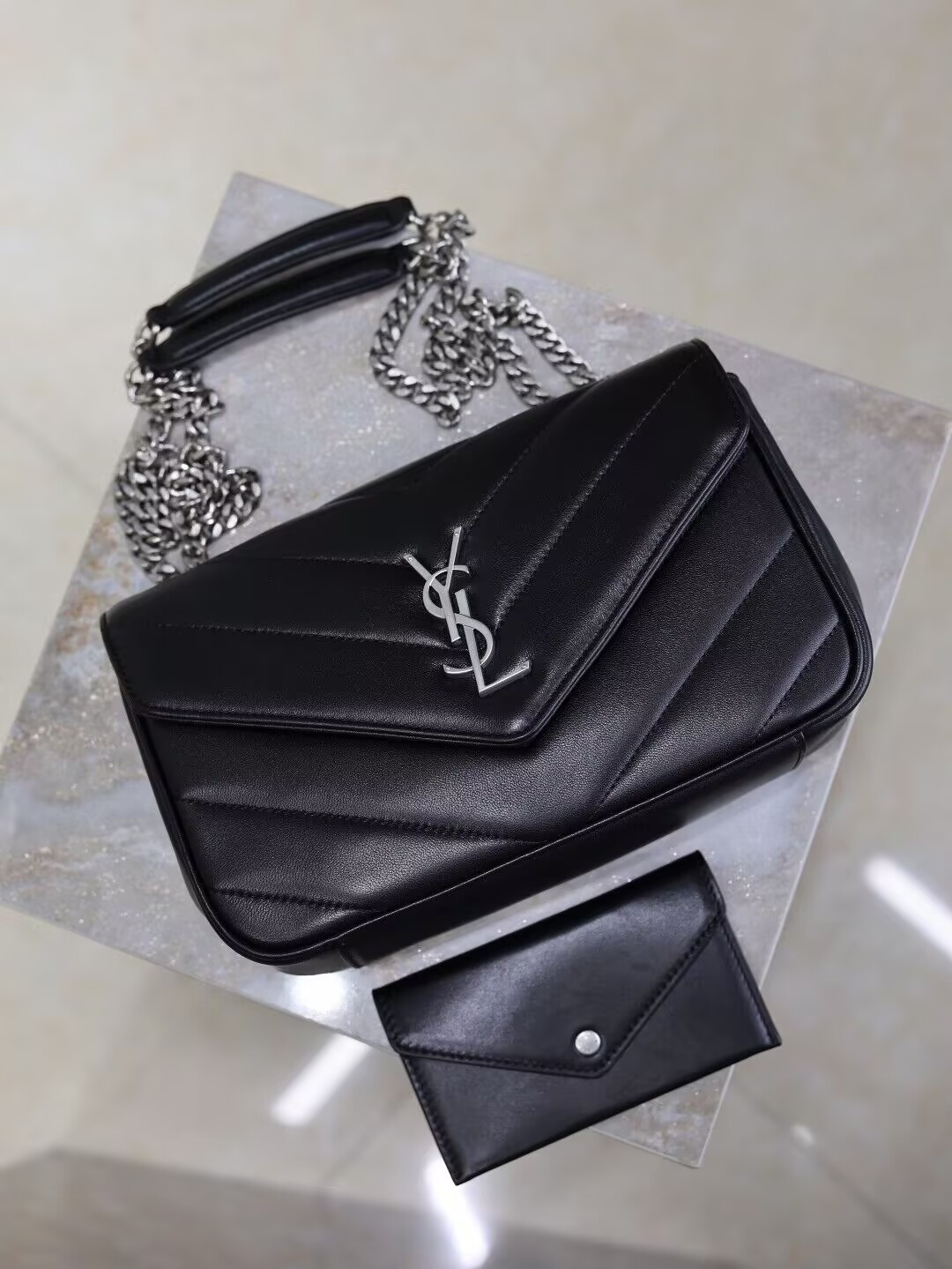 Y*L LOULOU small in MATELASSÉ lambskin 24x14x6cm