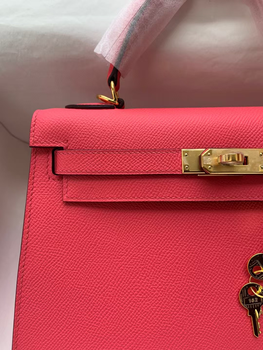 HERMÈS Kelly Silver-tone Hardware 25 28