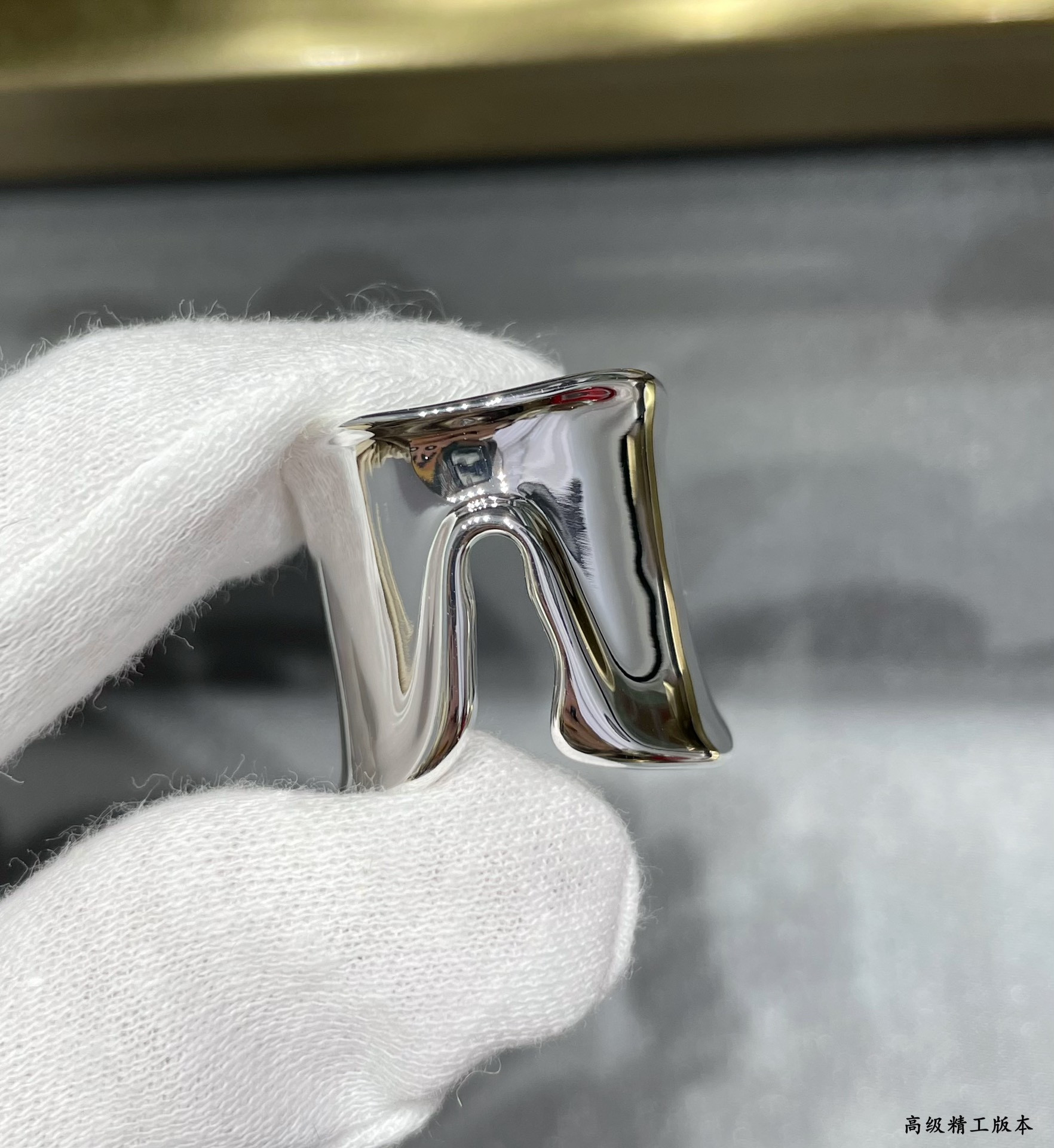 T*f*ny & Co. Hardware Extra Wide Sterling Silver Ring Ag925