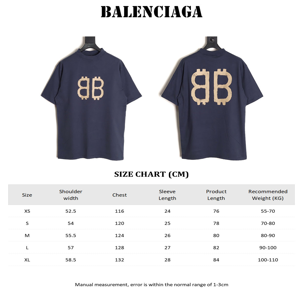 Ba*len*cia*ga BLCG 24SS Short-sleeved T-shirt