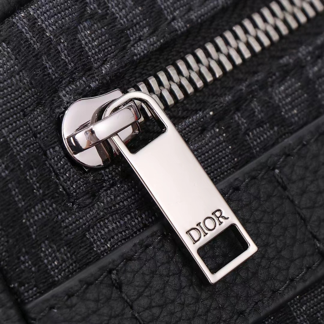 D*0r Mini Safari Bag with Strap Black D*0r Oblique Jacquard 6.5 x 5 x 1.5 inches