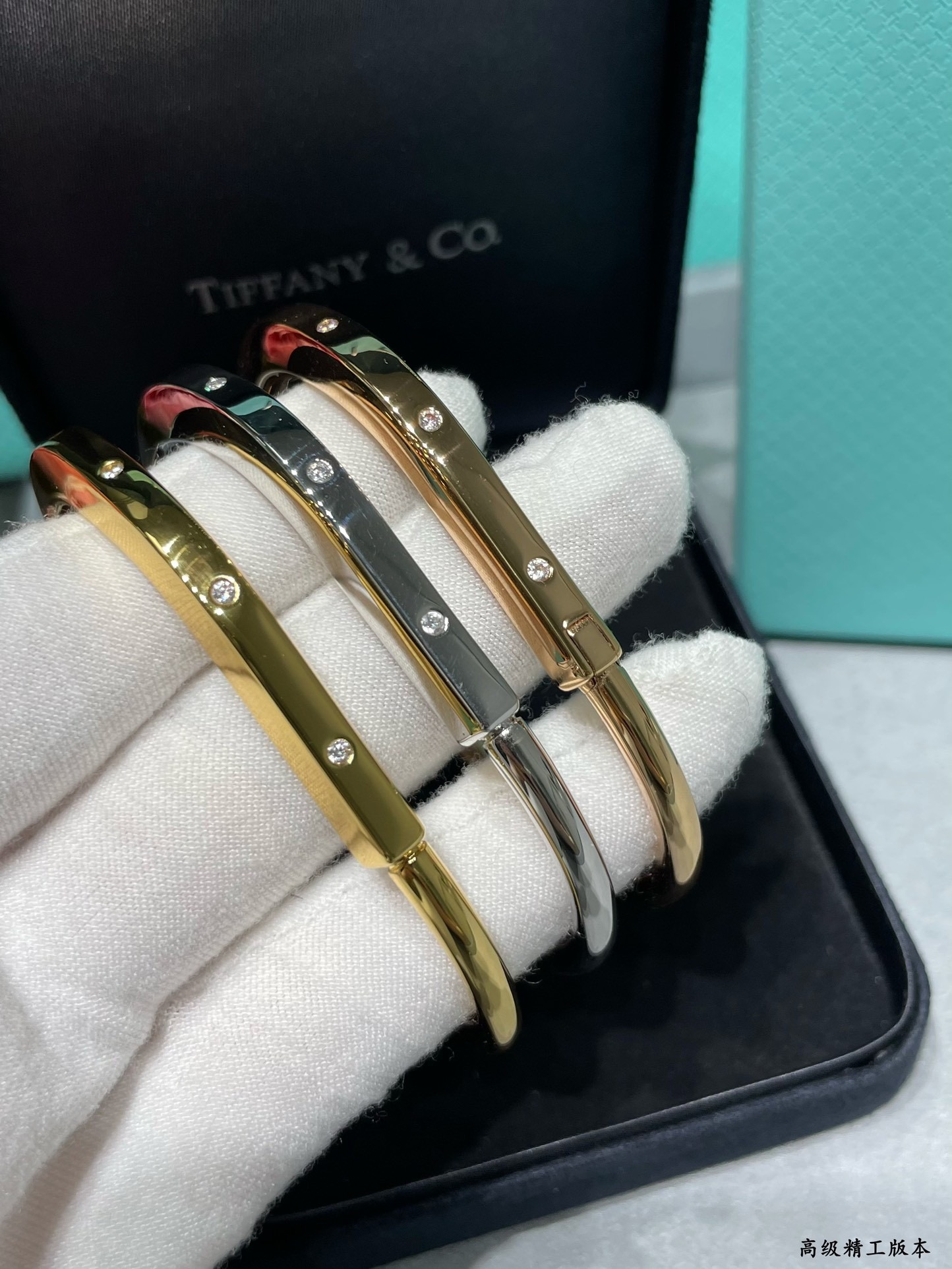 T*f*ny & Co. Lock Diamond Alternating Bracelet