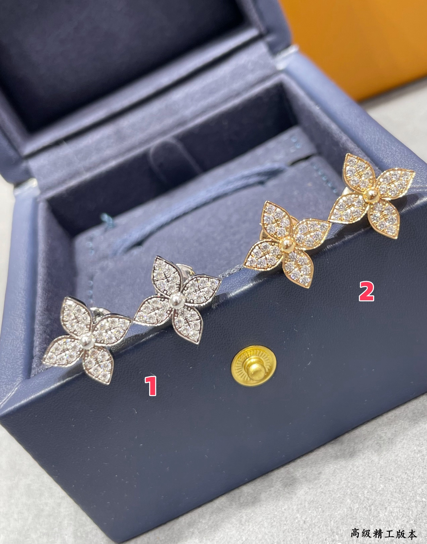 L0*is V*t0n Single flower full diamond Earrings