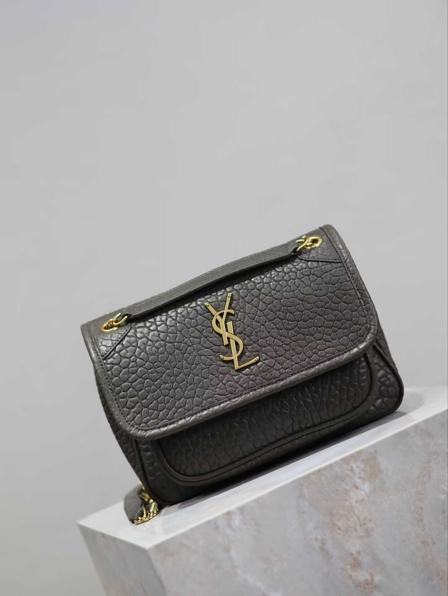Y*L Niki Mini in grained lambskin 828736 12.5x18x5cm