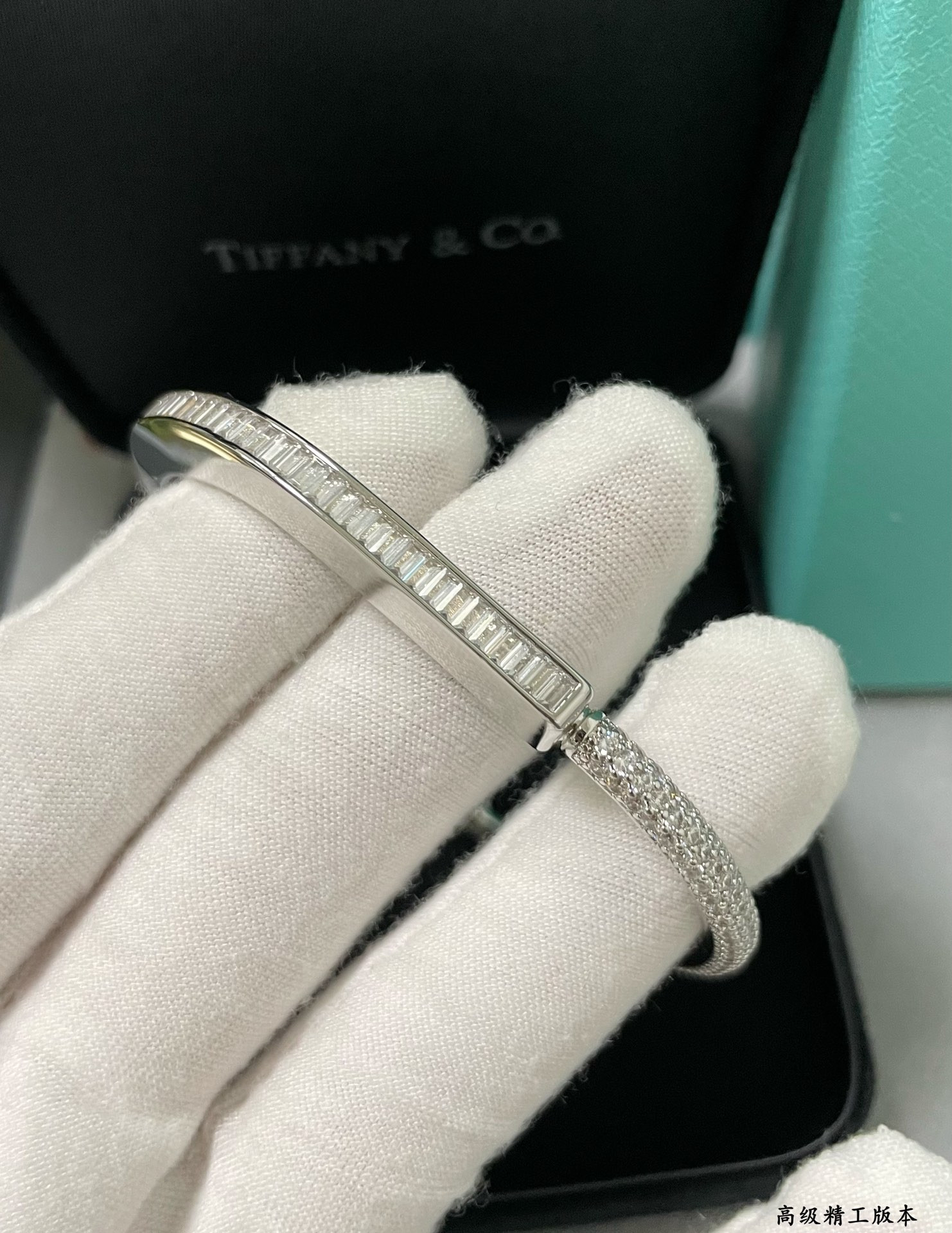 T*f*ny & Co. T Lock Square Diamond Bracelet