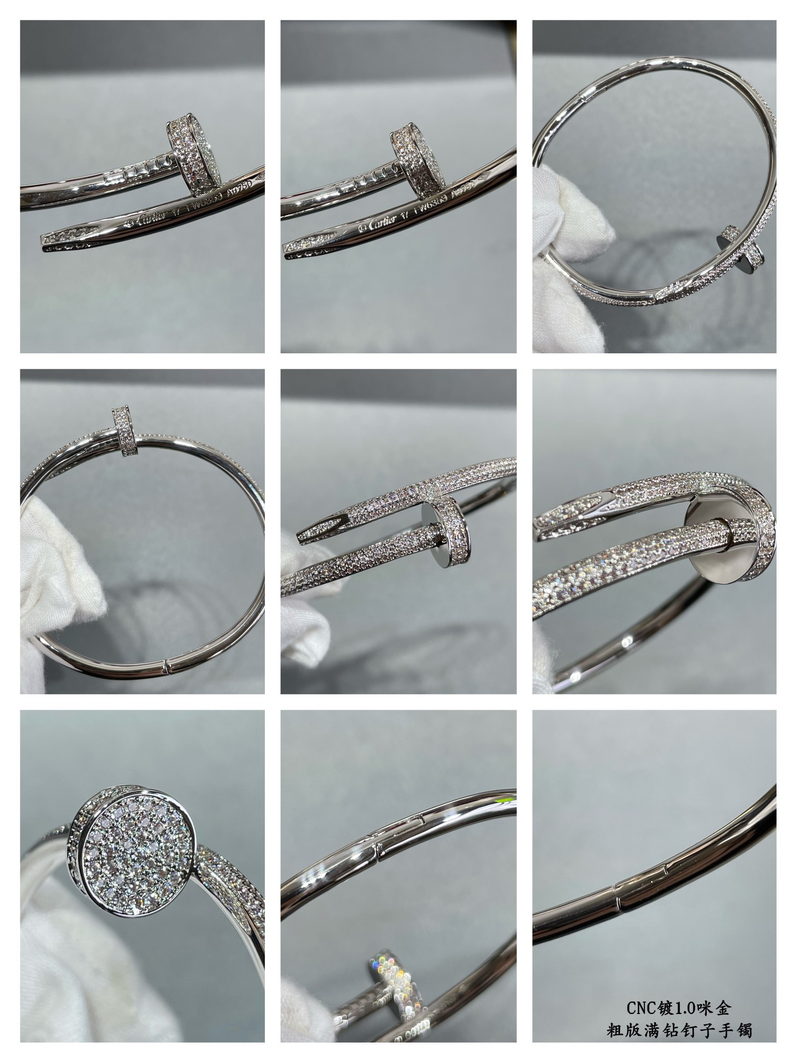 Ca*t*er Thick diamond nail Bracelet