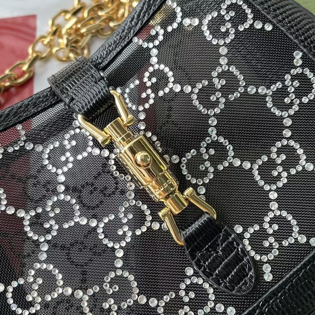 G*u*i Jackie 1961 mini lizard shoulder bag 19x13x3cm