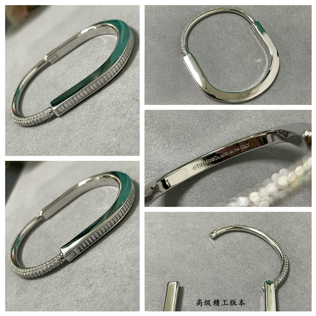 T*f*ny & Co. T Lock Square Diamond Bracelet