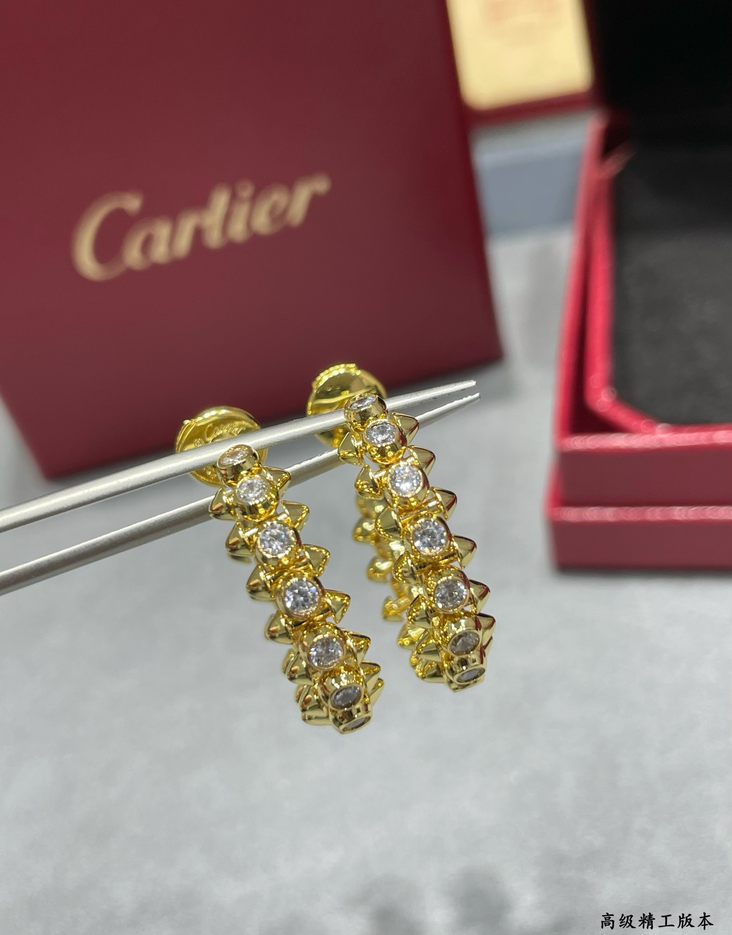 Ca*t*er diamond bullet earrings