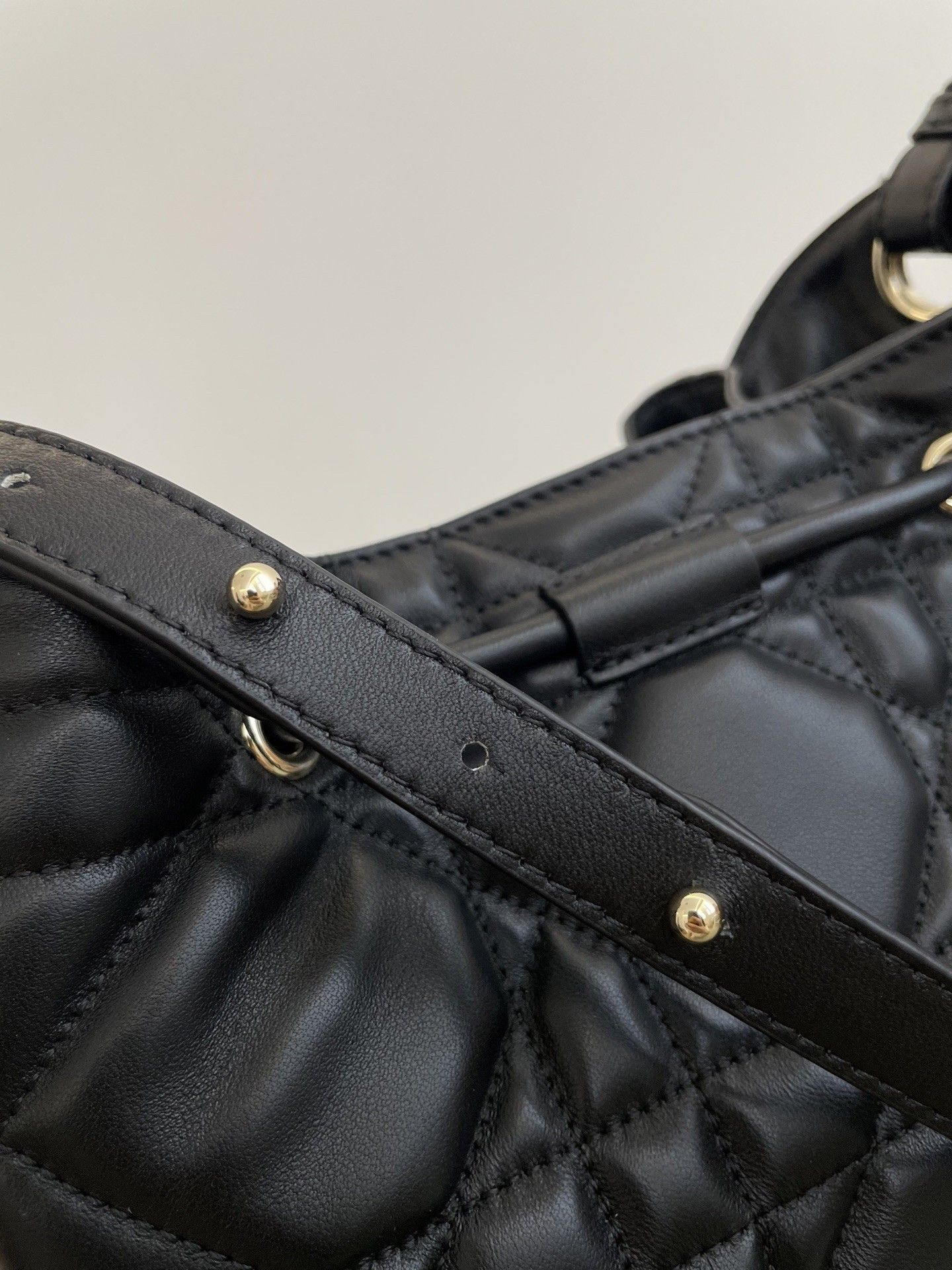 D*0r Medium D-Motion Bag Black Macrocannage Lambski 23x13x24cm