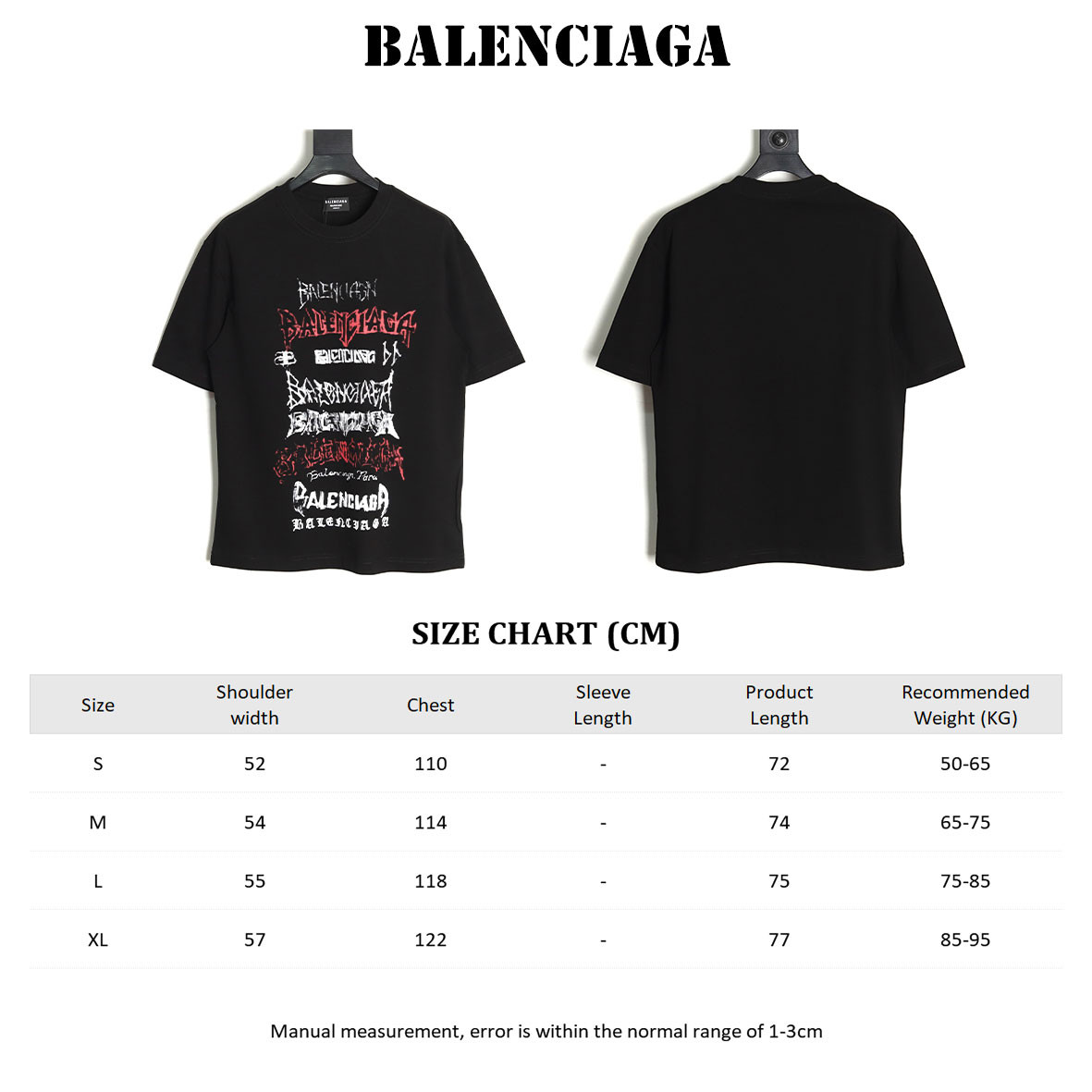 Ba*len*cia*ga Short-sleeved T-shirt