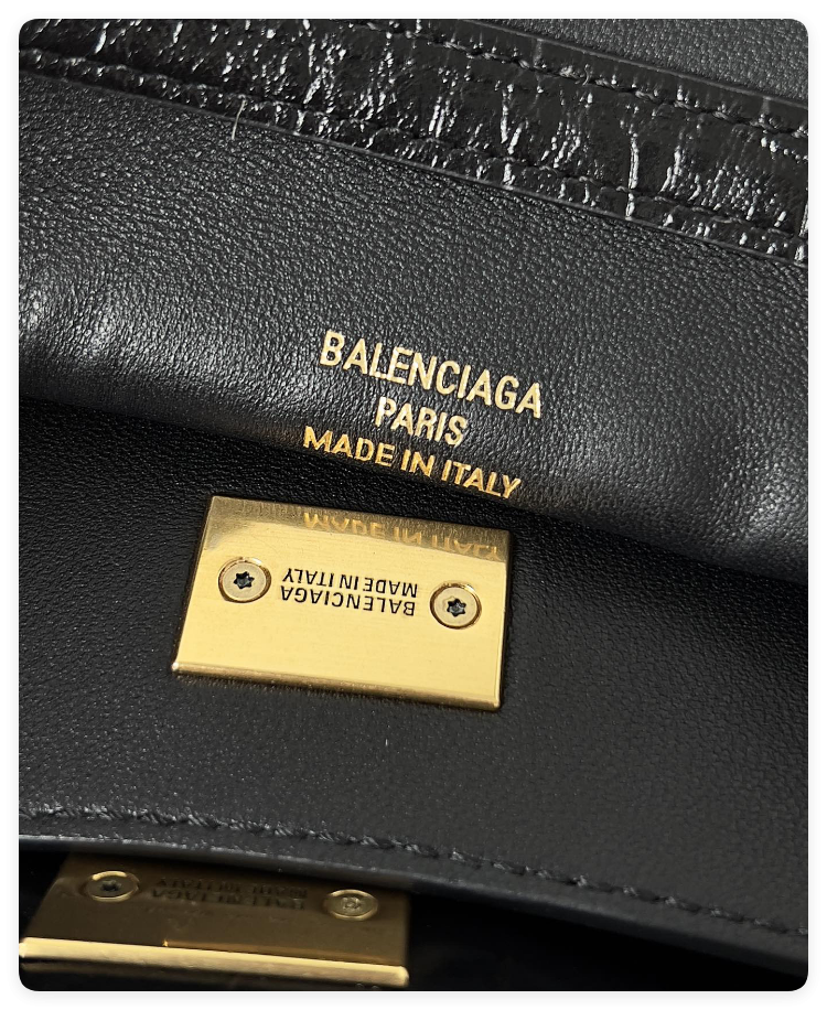 Ba*len*cia*ga Rodeo Mediun Croc-Embossed Top-Handle Bag 35x23.3x10.9cm