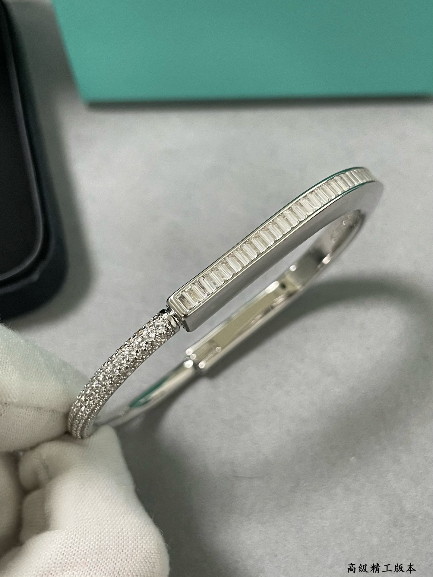 T*f*ny & Co. T Lock Square Diamond Bracelet