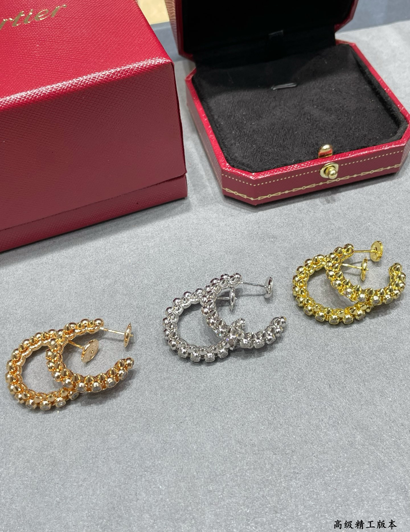 Ca*t*er diamond bullet earrings