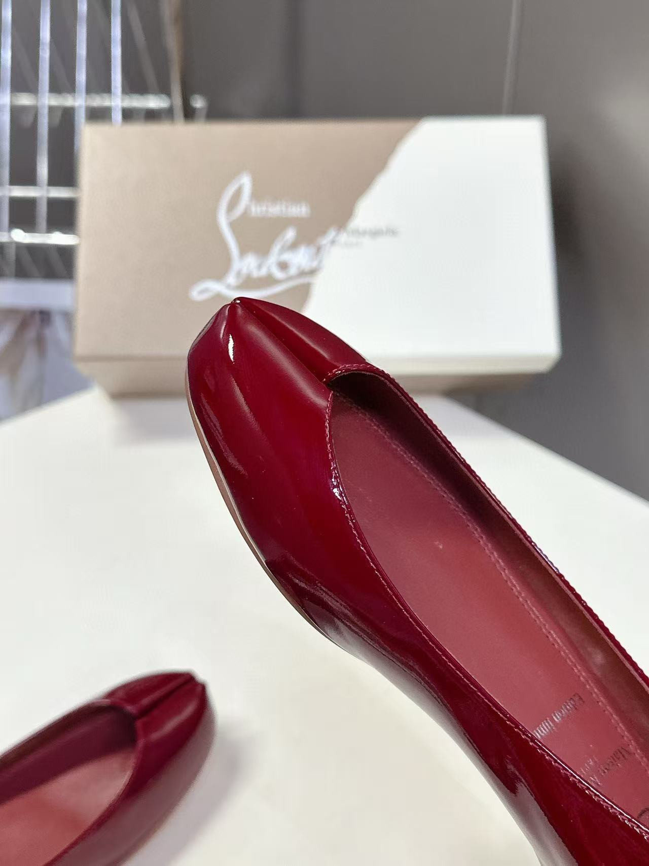 UA Ch**an Louboutin Marlougiela Ballerinas Patent calf leather