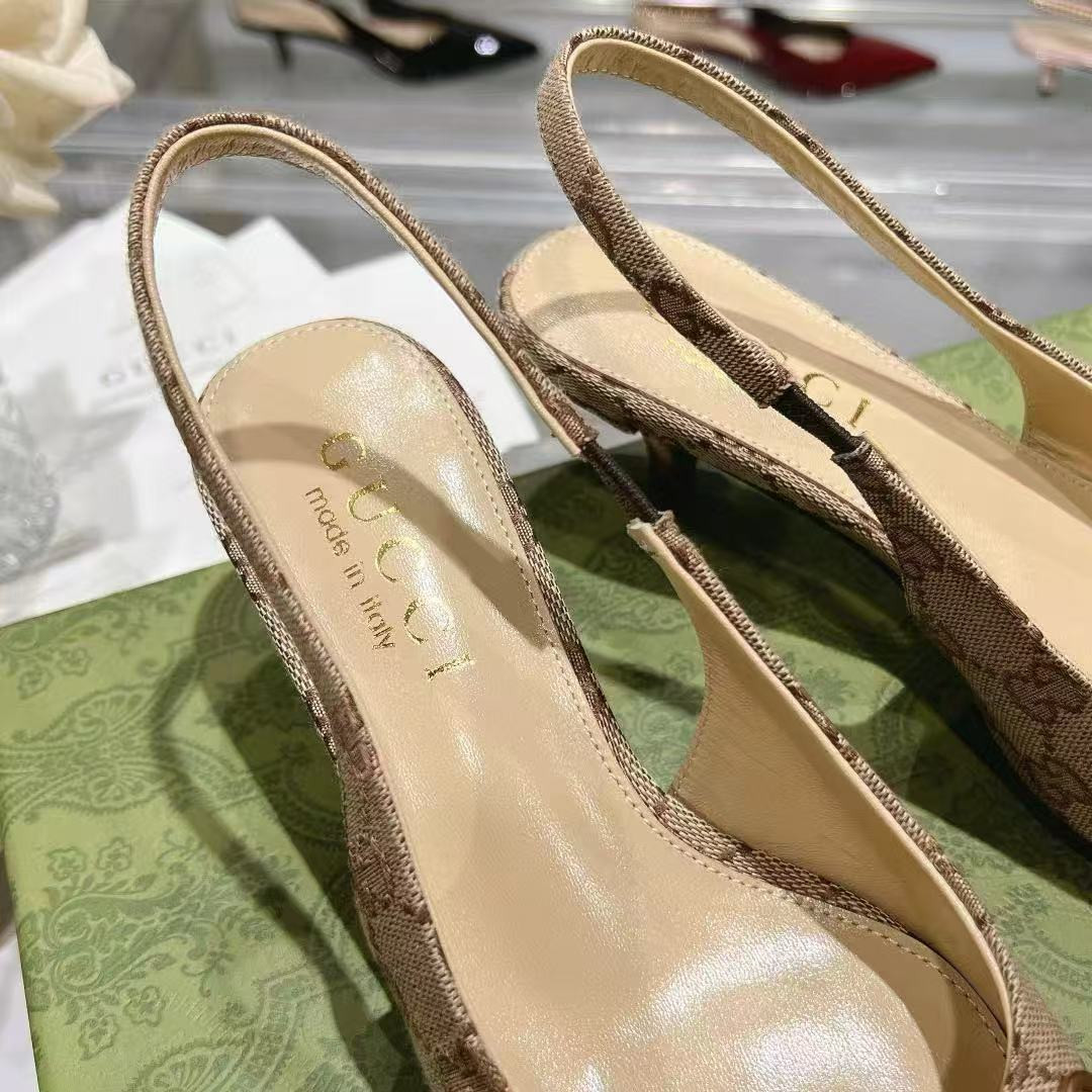 UA G*u*i HORSEBIT SLINGBACK PUMP LOW HEEL