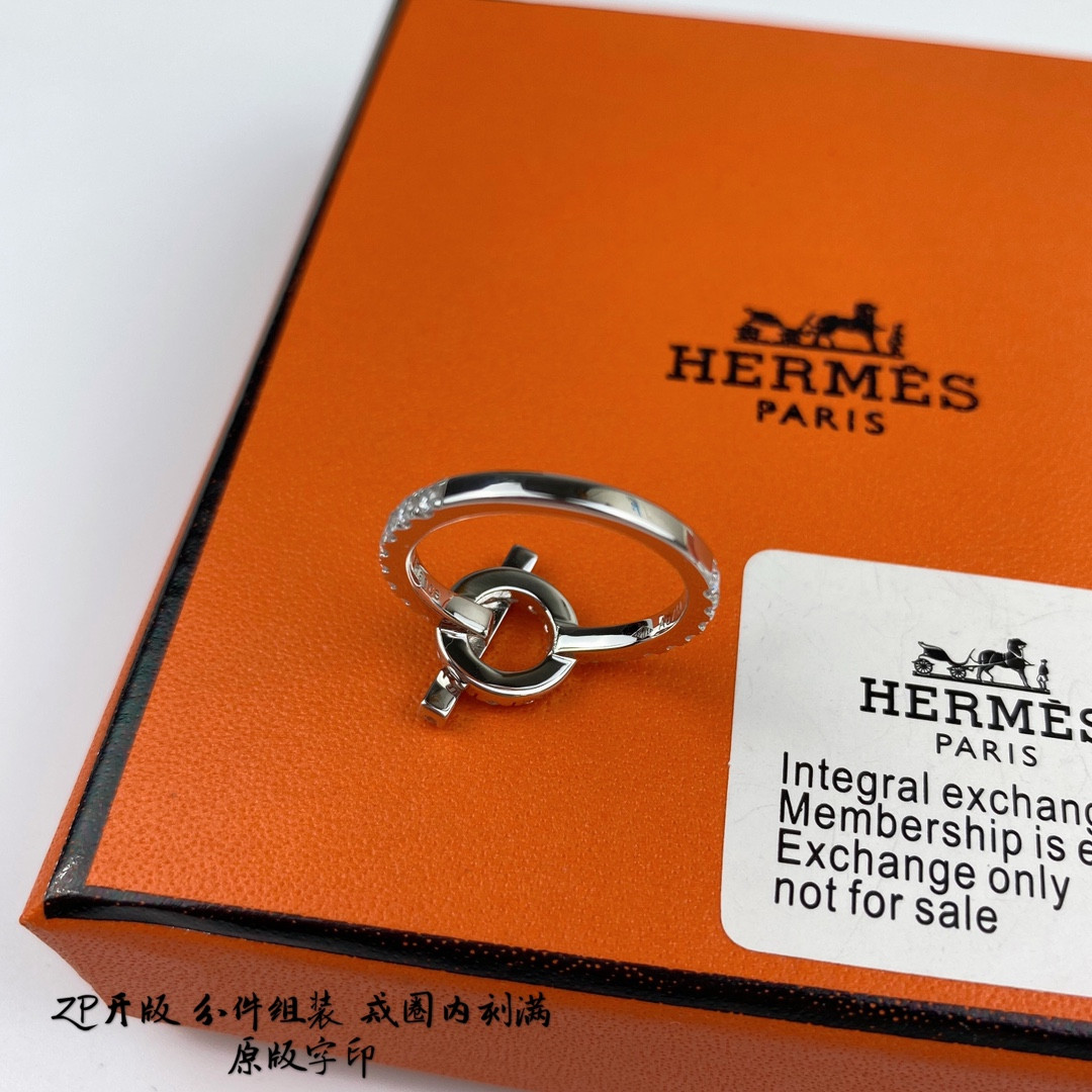 Hermès OT Buckle Full Diamond Ring