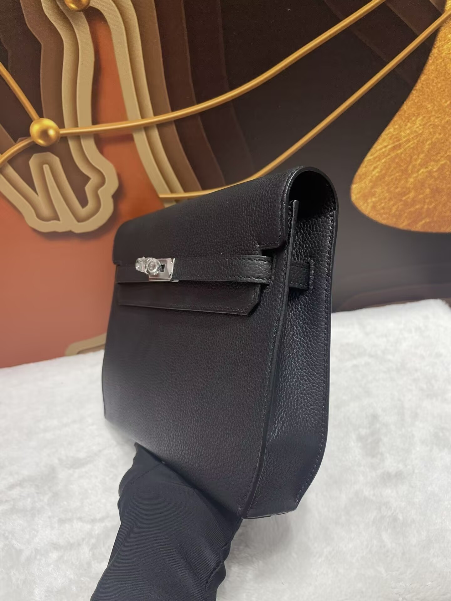Hermès Kelly Depeches Togo Black 25cm