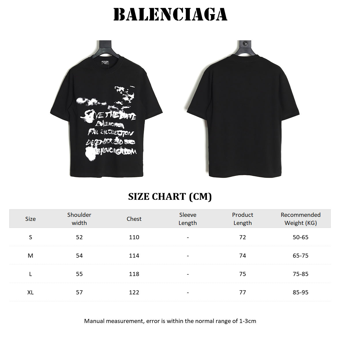 Ba*len*cia*ga Short-sleeved T-shirt