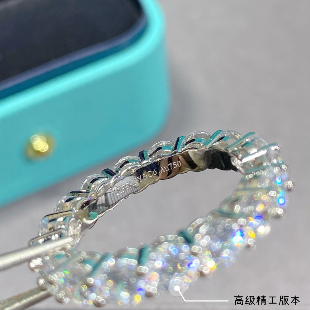 T*f*ny & Co. Wide Diamond-Eternity Band Ring Ag925