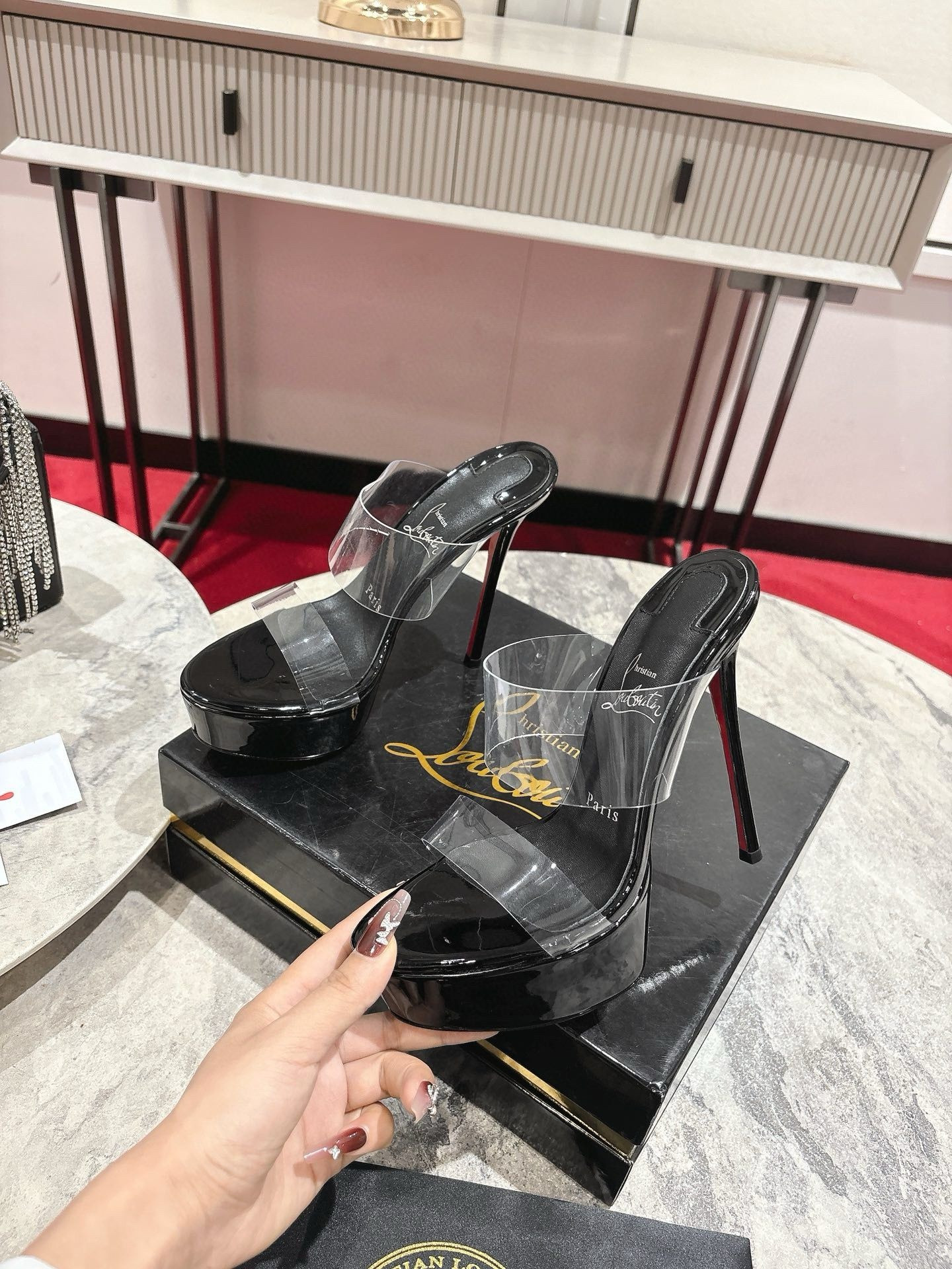 UA Ch**an Louboutin Just Nothing Alta 150mm