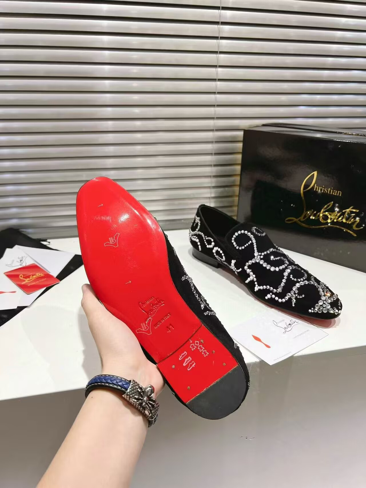 UA Ch**an LOUBOUTIN LOAFERS
