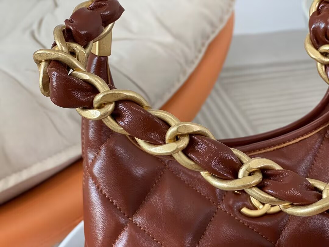 Ch*el 24a Hobo Bag 19×22×8.5cm