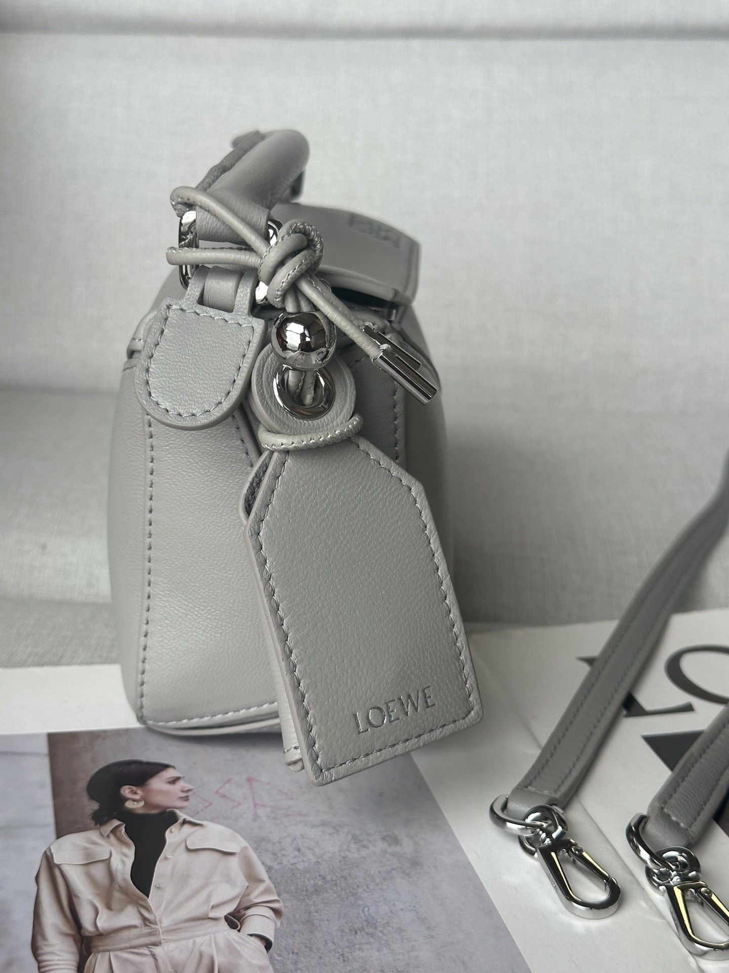 L0ew* Mini Featherlight Puzzle Bag Nappa Lambskin 18x12.5x8cm