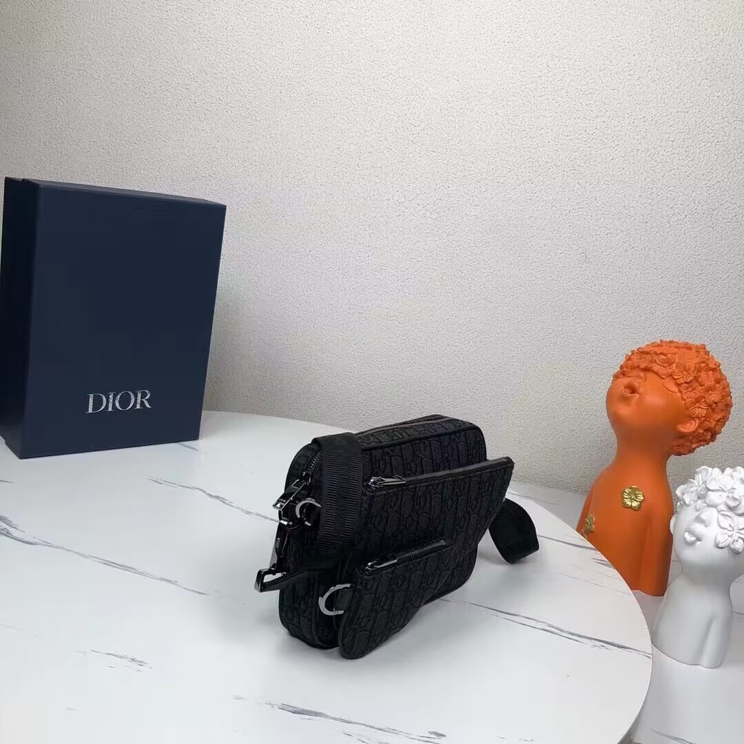 D*0r Saddle Triple Pouch Black D*0r Oblique Jacquard 18x25x5CM