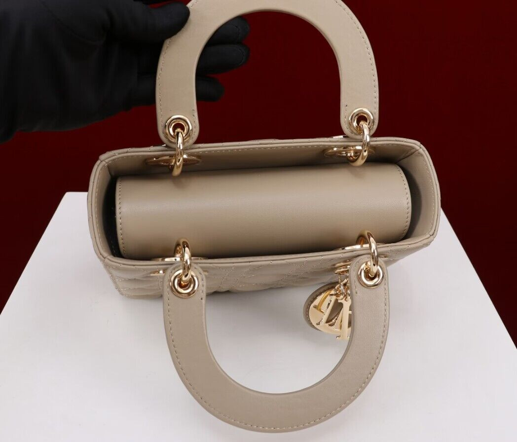 Small Lady D*0r My ABCD*0r Bag Sand Colored 20 x 17 x 8 cm