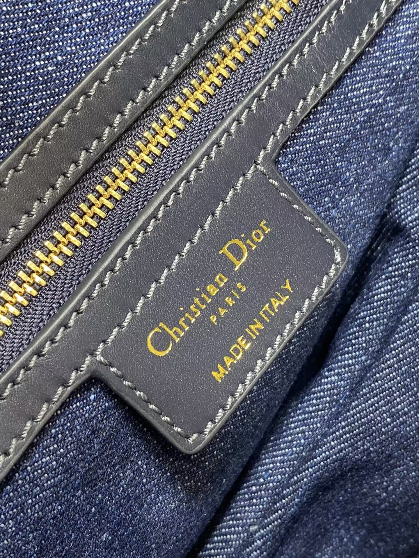 D*0r Saddle Bag with Strap  Blue Denim D*0r Oblique Jacquard 25.5 x 20 x 6.5 cm